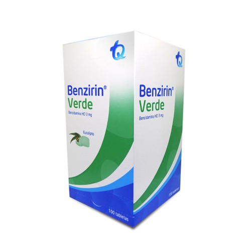 BENZIRIN VERDE EUCALIPTO X 100 TAB SOB X 4