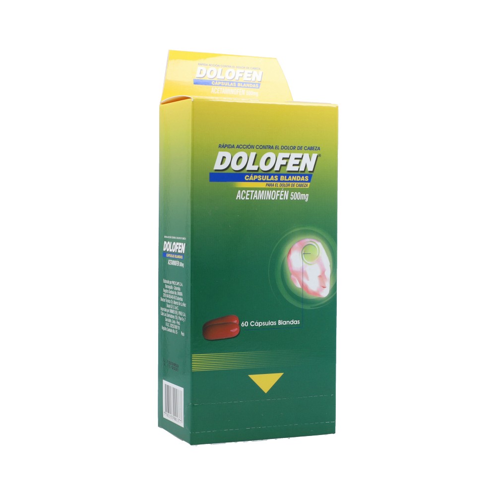 DOLOFEN 500 MG DISP X 60 CAP SOB 4 CAP BLAN