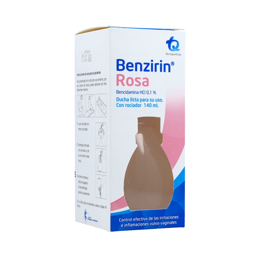 BENZIRIN ROSA DUCHA ROCIADOR X 140 ML