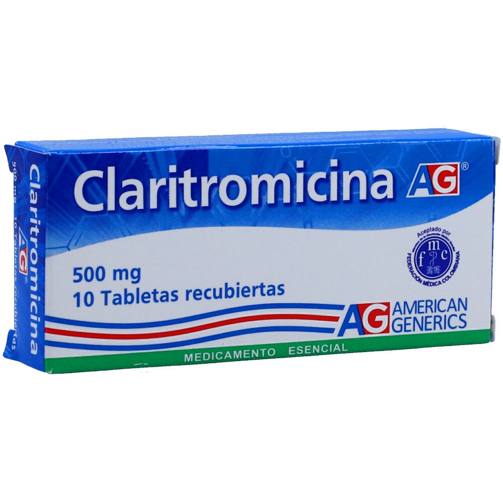 CLARITROMICINA 500MG X 10 TABLETAS
