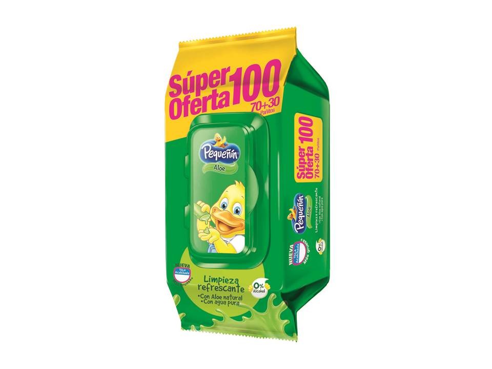 PAÑITOS PEQUEÑIN  ALOE X 100 UND