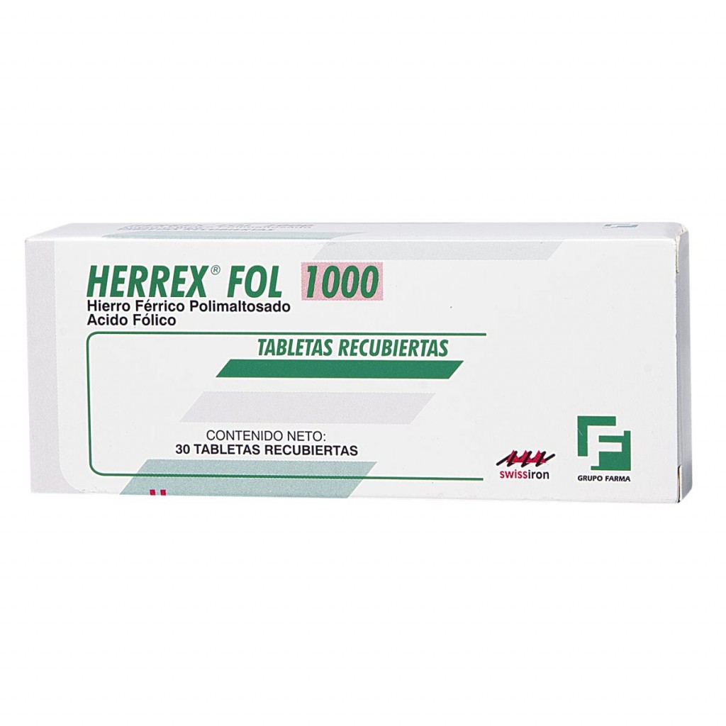 HERREX FOL 1000 MG X 30 TAB SOB X  15