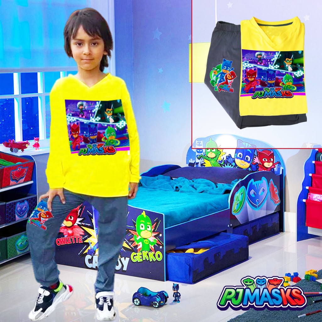PJ MASK Camiseta Sudadera Conjunto Pijama Manga Larga