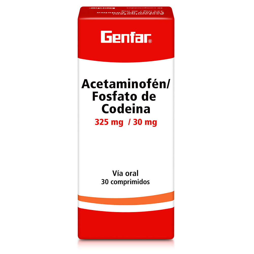 ACETAMINOFEN + COD 325 MG/30 MG X 30 TAB
