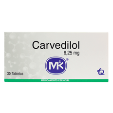 CARVEDILOL 6.25MG X 30 TAB (REGULADO)