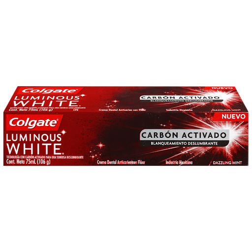 COLGATE LUMINOUS WHITE CARBON ACTV DESLUM X 75ML