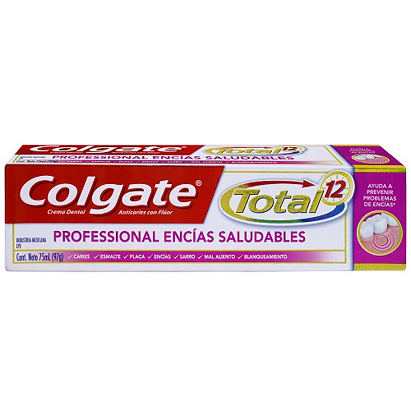 COLGATE TOTAL12  ENCIAS REFORZADAS X 75 ML
