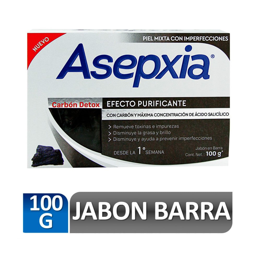 ASEPXIA  JABON CARBON DETOX  PURIFICANTE  X 100 G