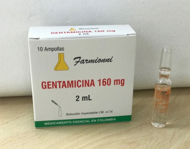GENTAMICINA 160 MG/2 ML X 10 AMP