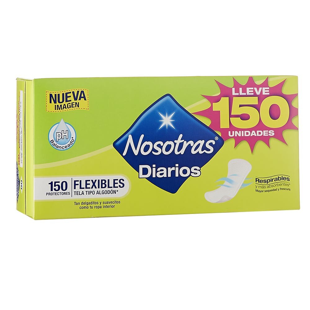 NOSOTRAS PROTECTORES DIARIOS FLEXIBLESX 150