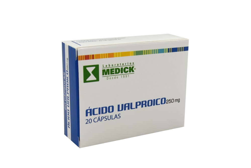 ACIDO VALPROICO 250 MG X 20 CAP