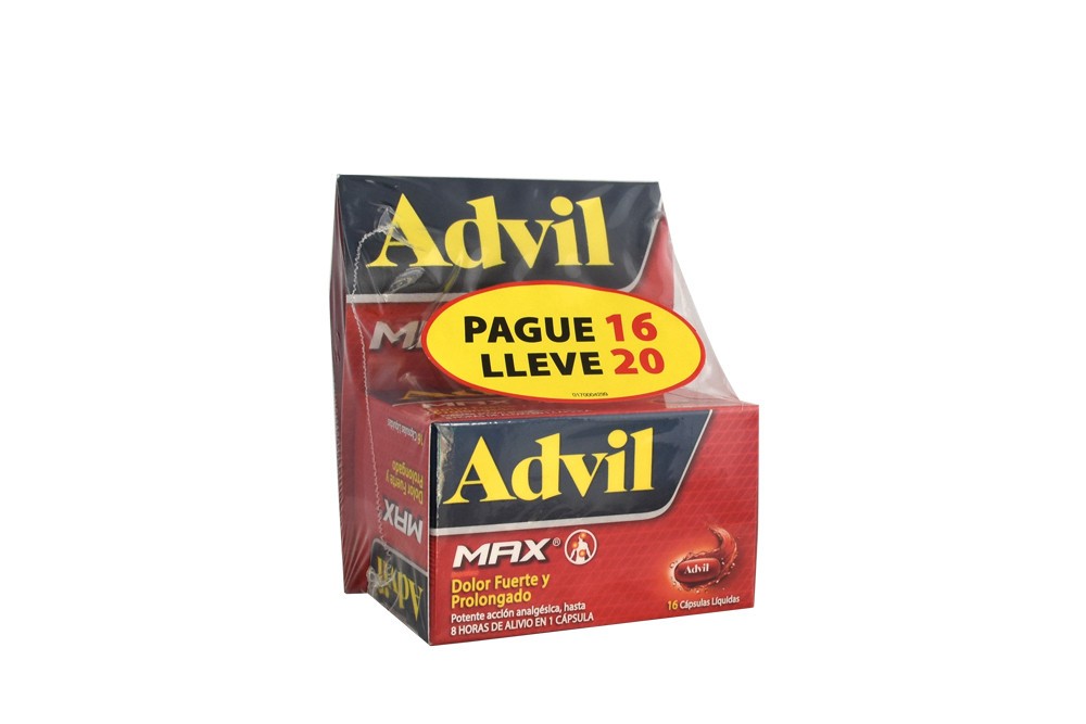 ADVIL MAX PAGUE 16 LLEVE 20