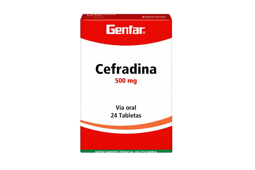 CEFRADINA 500 MG X 24 TAB GF