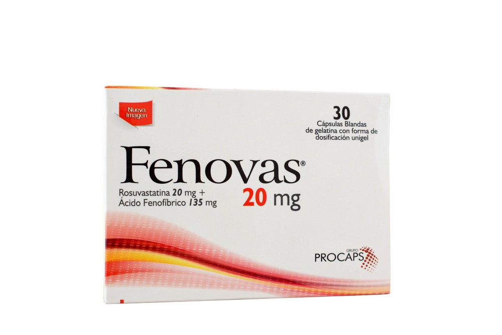 FENOVAS 20 MG / 135 MG X 30 CAP BLANDA