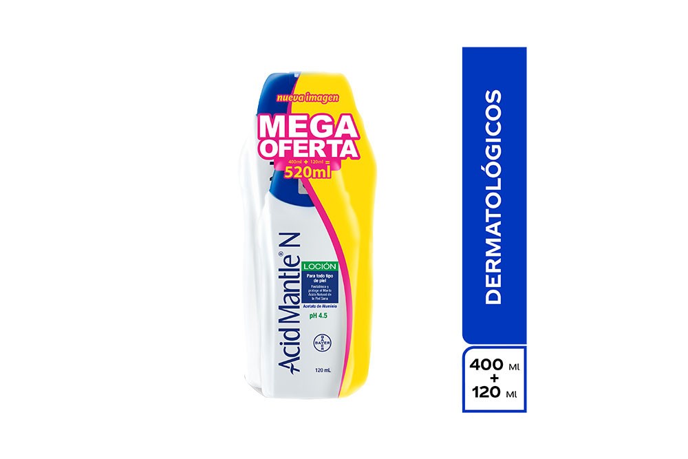 ACID MANTLE LOCION 400 ML + 120 ML
