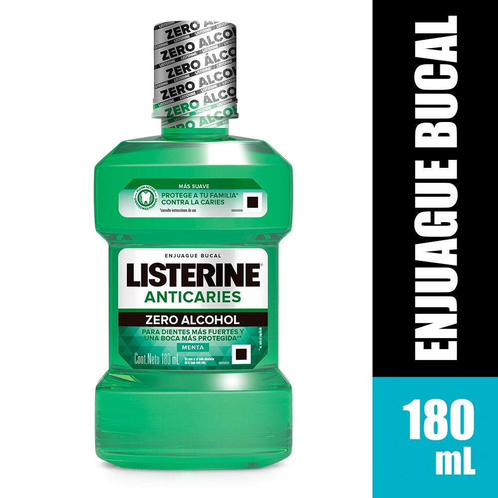 LISTERINE ANTICARIES ZERO ALCOHOL X 180 ML