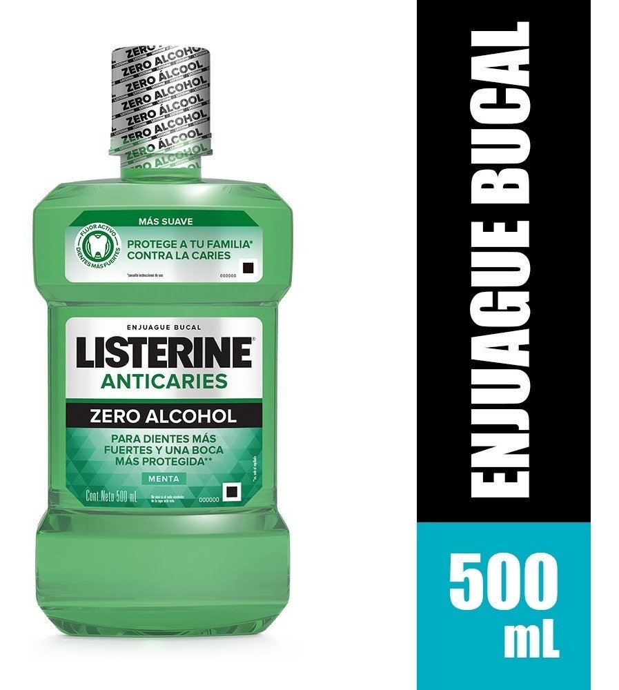 LISTERINE ANTICARIES ZERO ALCOHOL X 500 ML