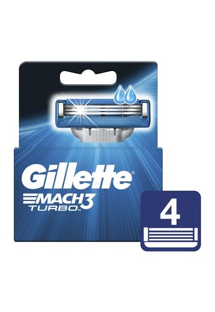 GILLETTE CARTUCHO MACH3 TURBO X 4