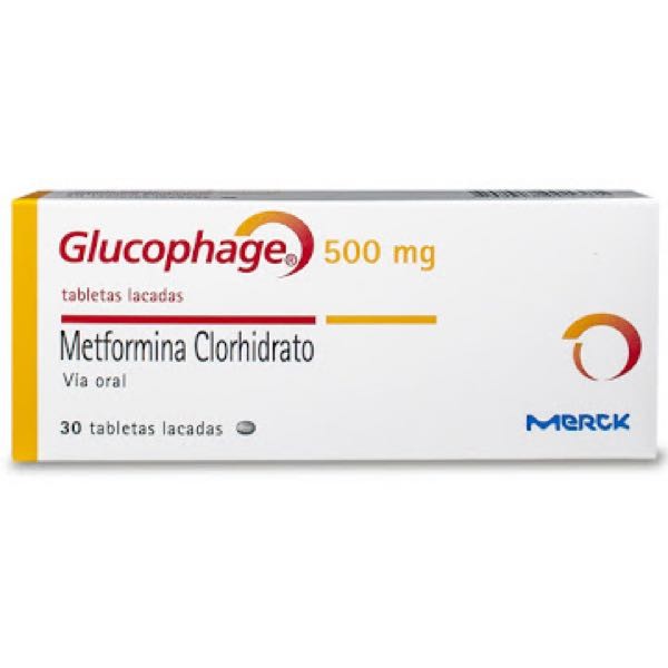 GLUCOPHAGE 500 MG X 30 TAB