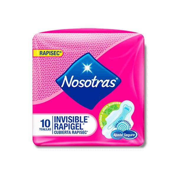 NOSOTRAS TOALLAS INV RAPIGEL X 10 UNID