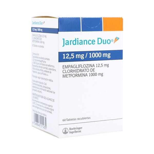 JARDIANCE DUO 12.5 MG / 1000 MG X 60 TBL RECUB