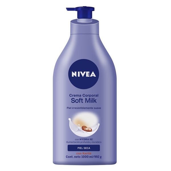 NIVEA CREMA CORPORAL X 1000 ML SOFT MILK P.SECA