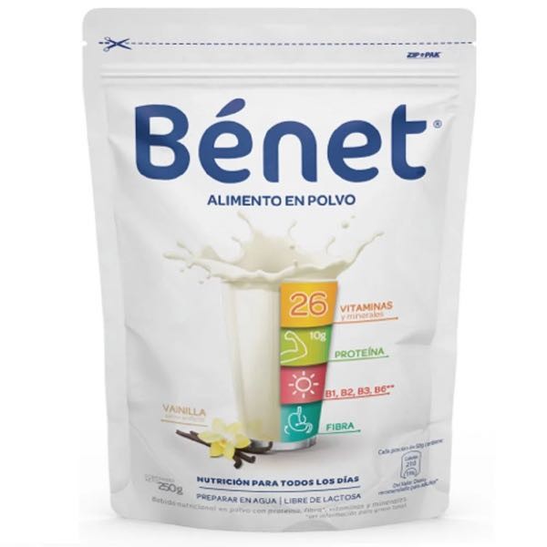BENET  VAINILLA SIN AZUCAR BOLSA X  250 GR