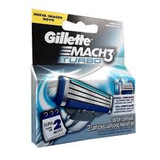 GILLETTE CARTUCHO MACH 3 TURBO X 2