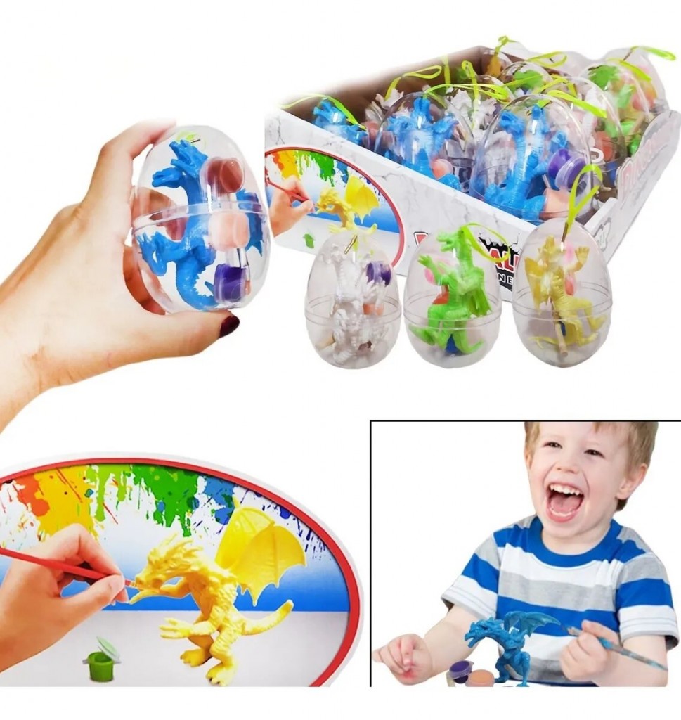 Juguete de Dragon para Pintar X4