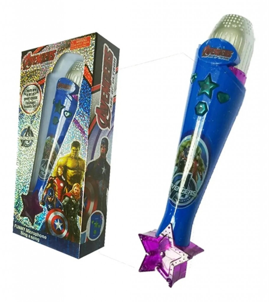 Micrófono Niño Avengers Inalámbrico Juguete Musical Kids