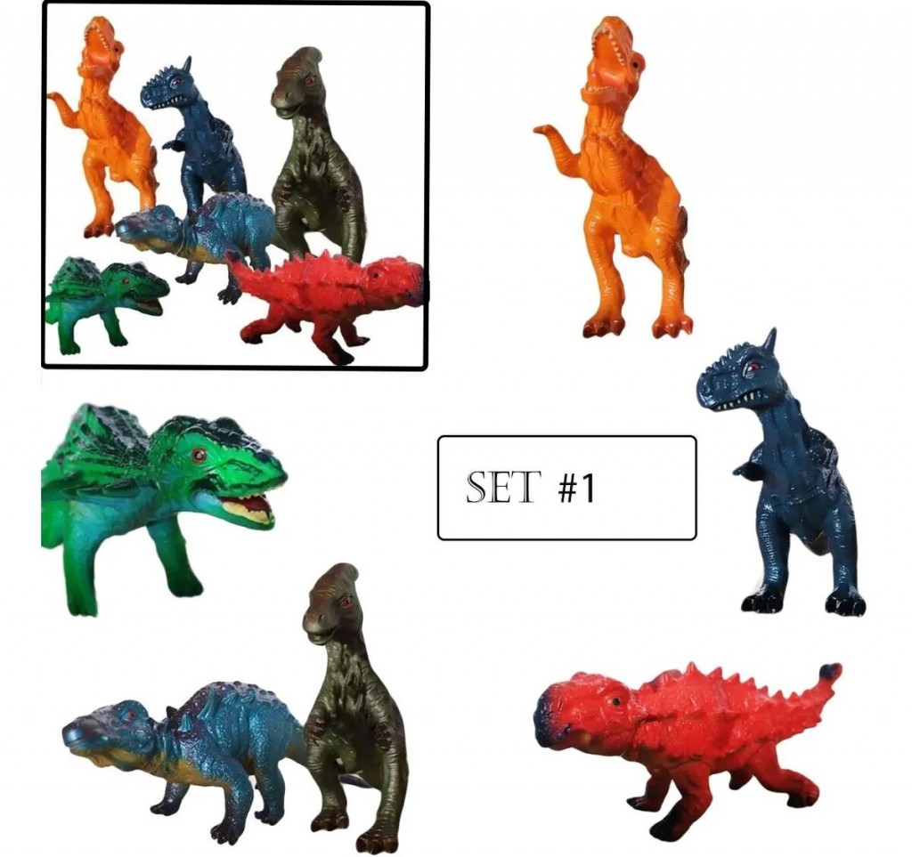 Dinosaurio Juguete Chillón Didáctico X6 Figuras Finos Lindos