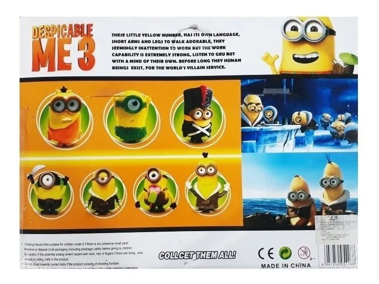 Minions Mi Villano Favorito Figuras Pack X4 Despicable Me