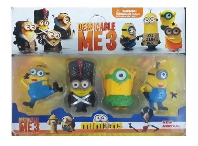 Minions Mi Villano Favorito Figuras Pack X4 Despicable Me