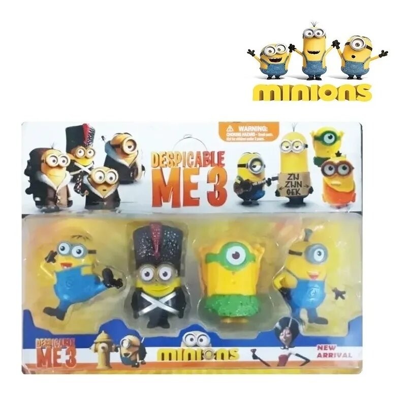 Minions Mi Villano Favorito Figuras Pack X4 Despicable Me