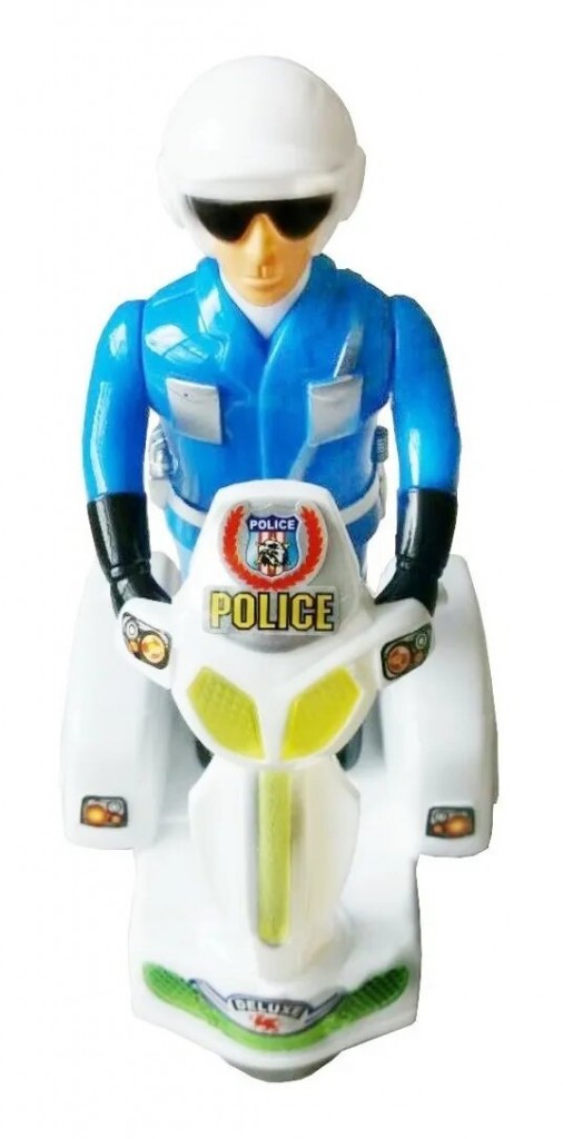 Policía Moto a Pilas Luces Y Sonidos