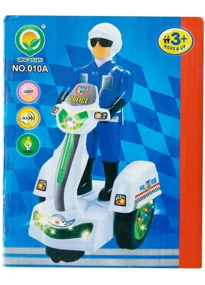 Policía Moto a Pilas Luces Y Sonidos