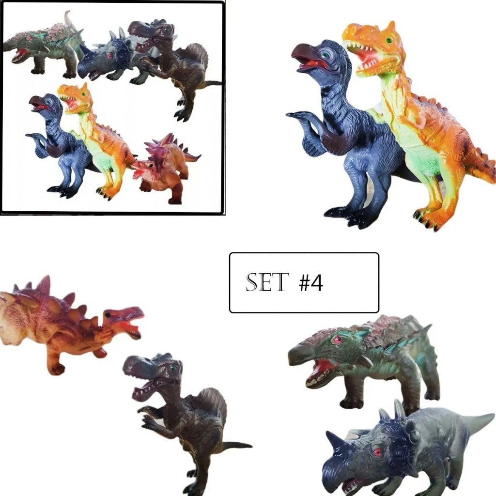Dinosaurio Juguete Chillón Didáctico X6 Figuras Finos Lindos