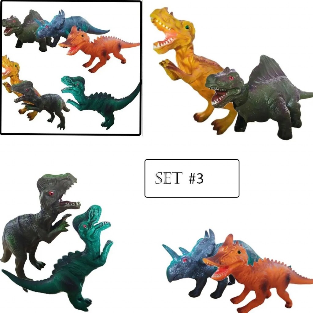 Dinosaurio Juguete Chillón Didáctico X6 Figuras Finos Lindos