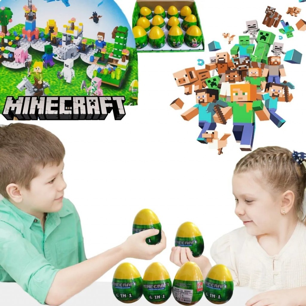 Huevo Sorpresa Ciudad Minecraft Rompecabezas Armable Juguetes Juegos