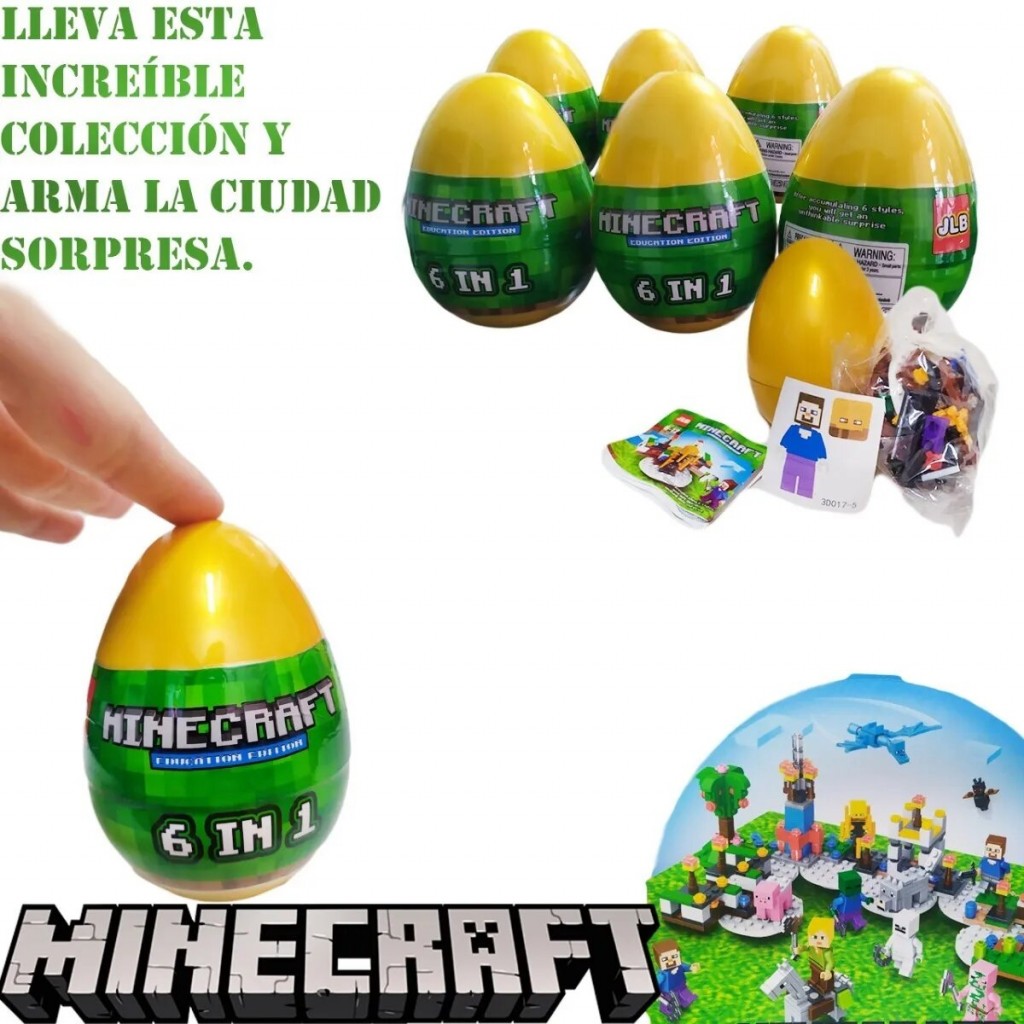 Huevo Sorpresa Ciudad Minecraft Rompecabezas Armable Juguetes Juegos