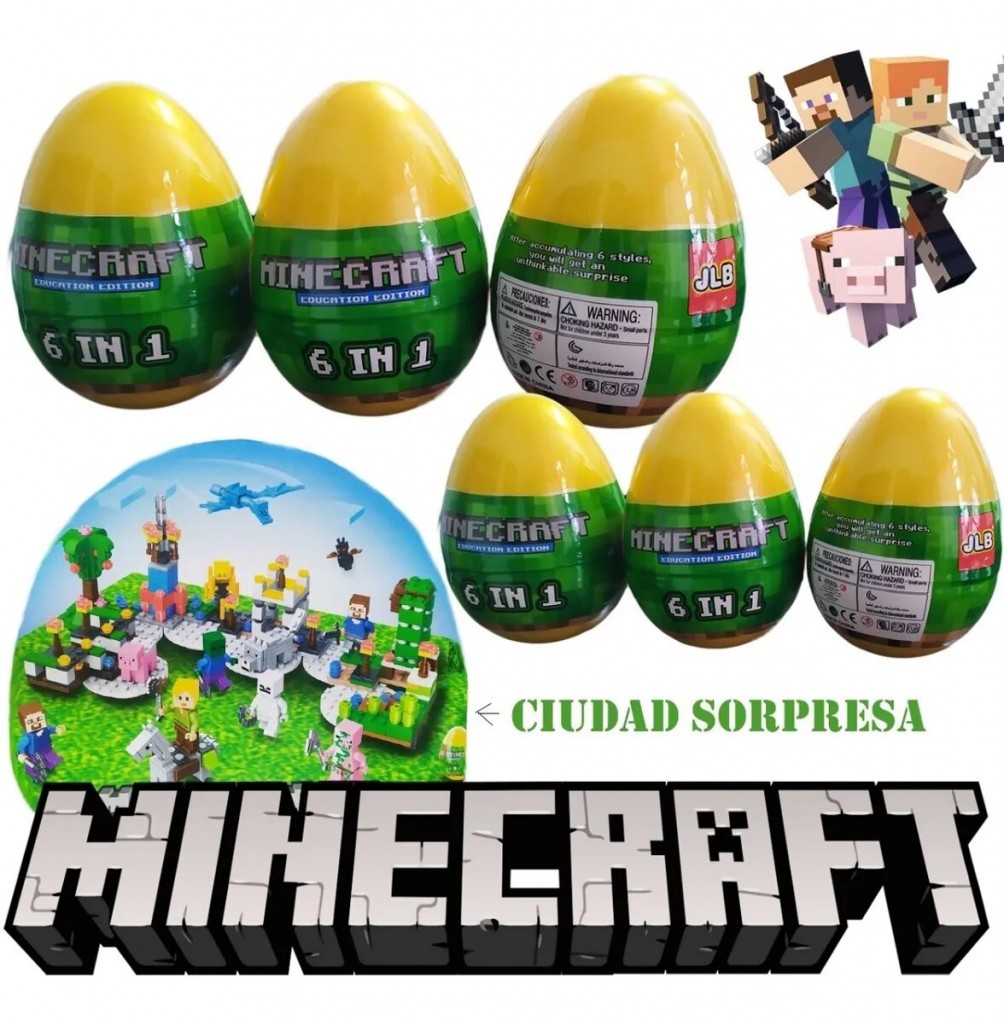 Huevo Sorpresa Ciudad Minecraft Rompecabezas Armable Juguetes Juegos