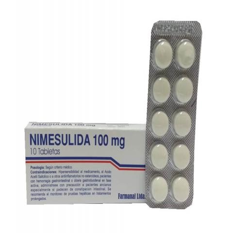NIMESULIDA 100 MG X 10 TAB