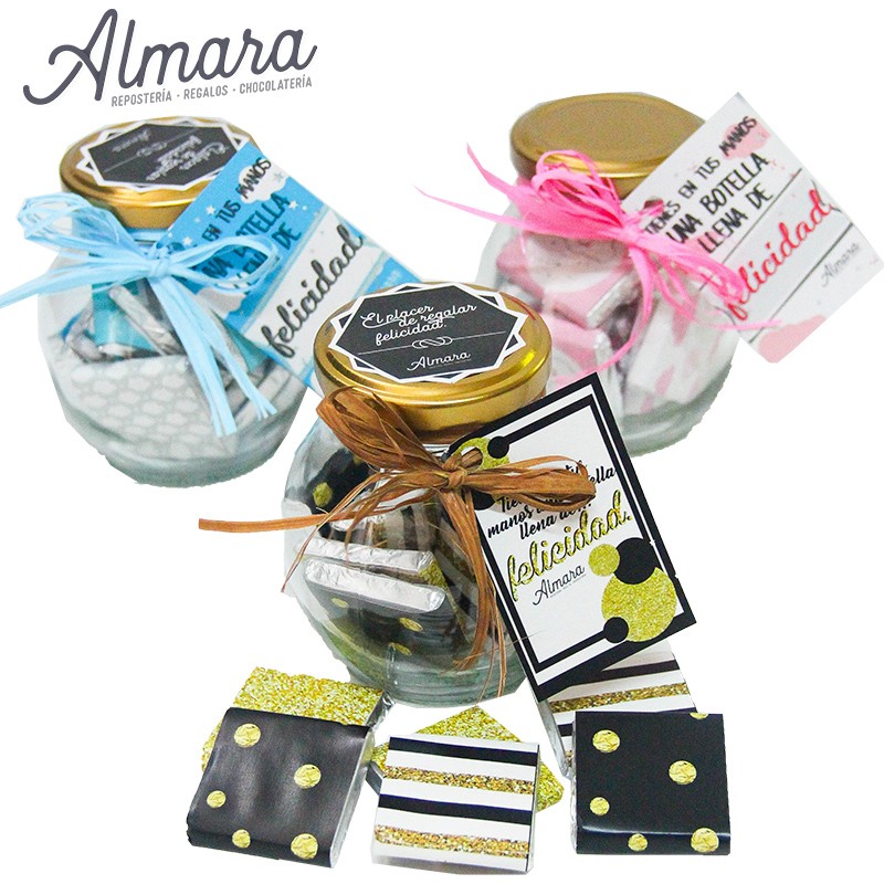 Frasco Tabletas de Chocolate por 15