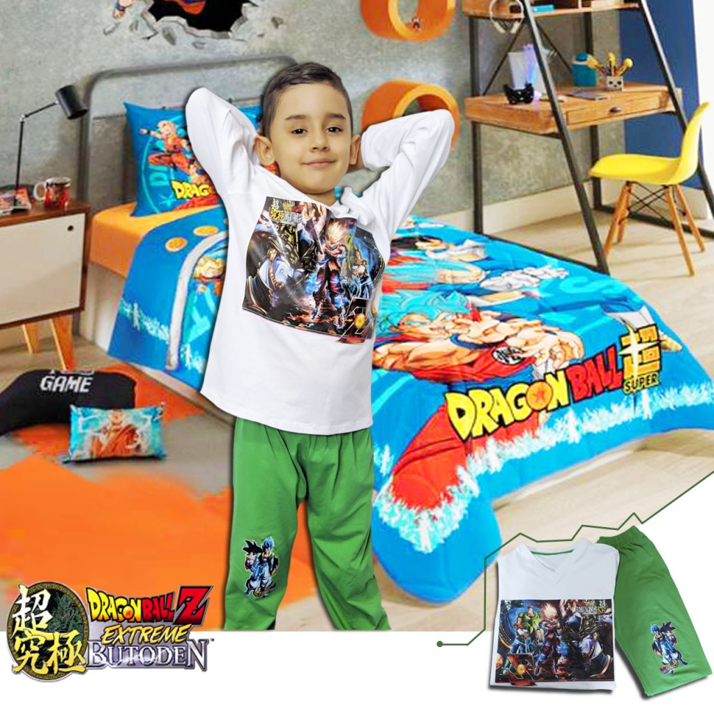 Dragon Ball Camiseta Sudadera Conjunto Pijama Manga Larga