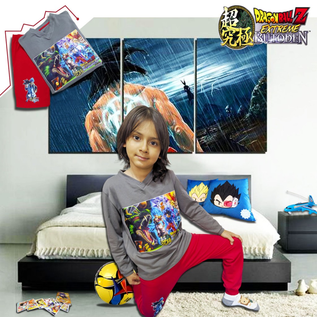 Dragon Ball Camiseta Sudadera Conjunto Pijama Manga Larga