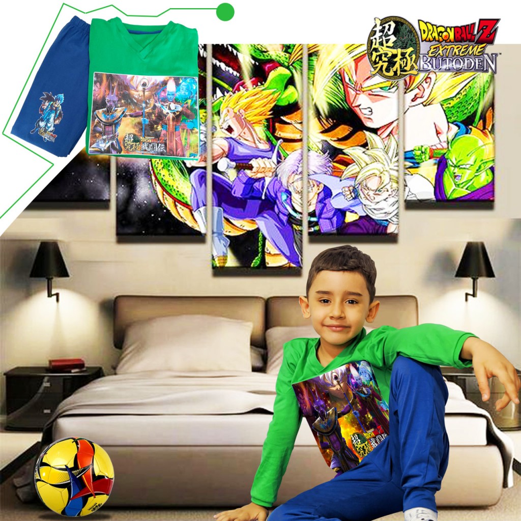 Dragon Ball Camiseta Sudadera Conjunto Pijama Manga Larga