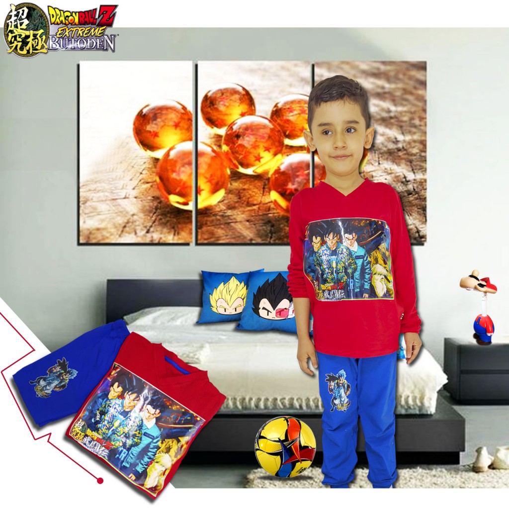Dragon Ball Camiseta Sudadera Conjunto Pijama Manga Larga