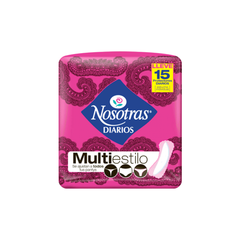 NOSOTRAS PROTECTORES MULTIESTILO X 15 UNID
