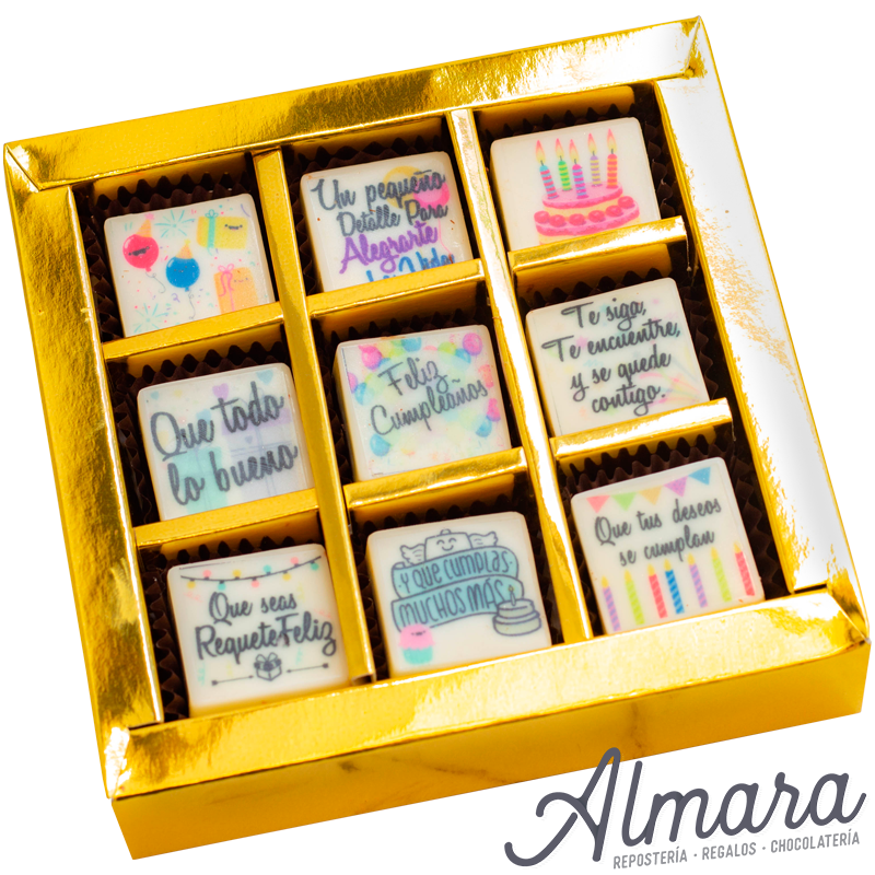 Caja Bombones Serigrafía Cumple
