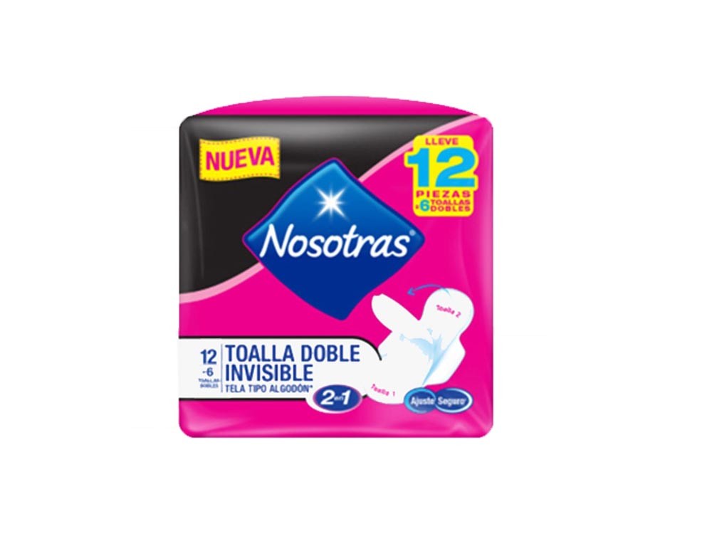 Toallas higienicas Nosotras x 12 und